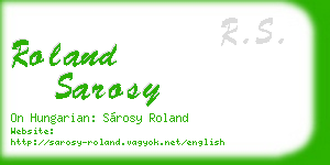 roland sarosy business card
