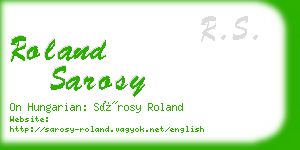 roland sarosy business card